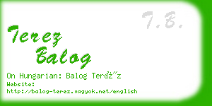 terez balog business card